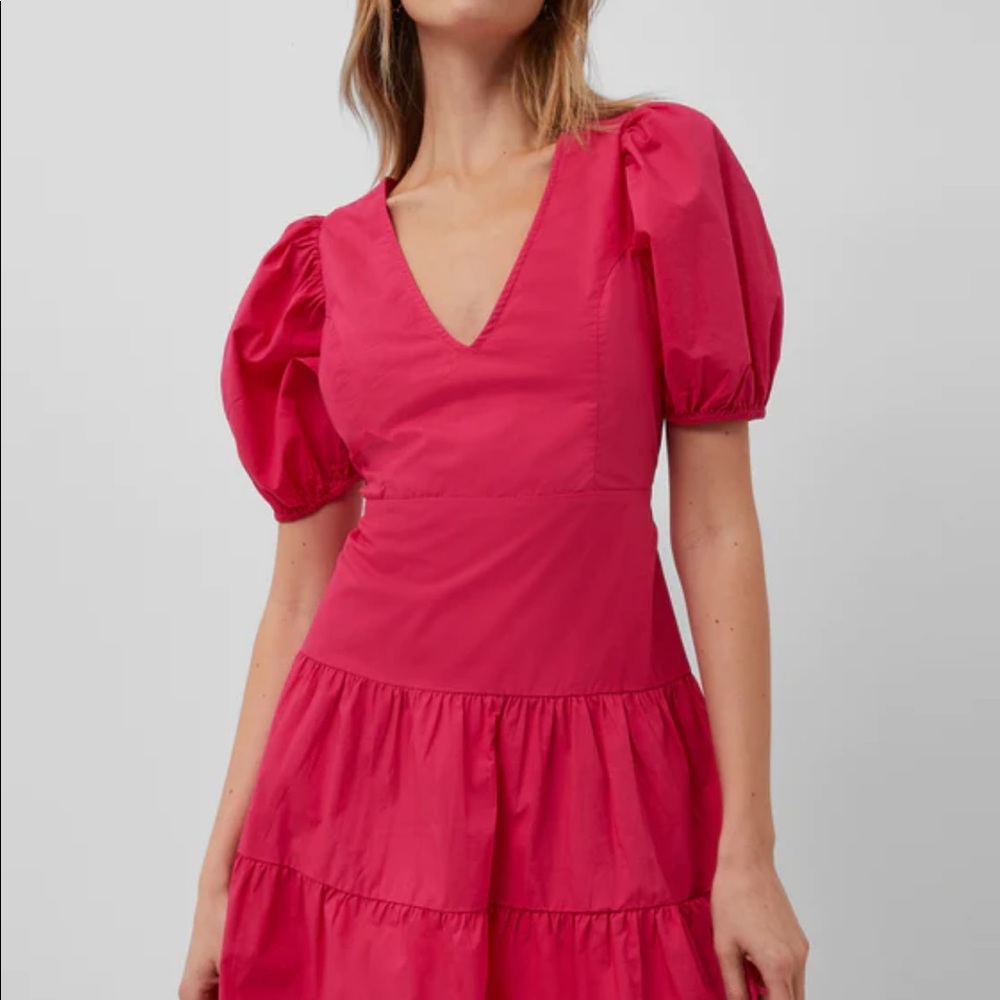 LIKE NEW Birch Poplin Puff Sleeve Mini Dress